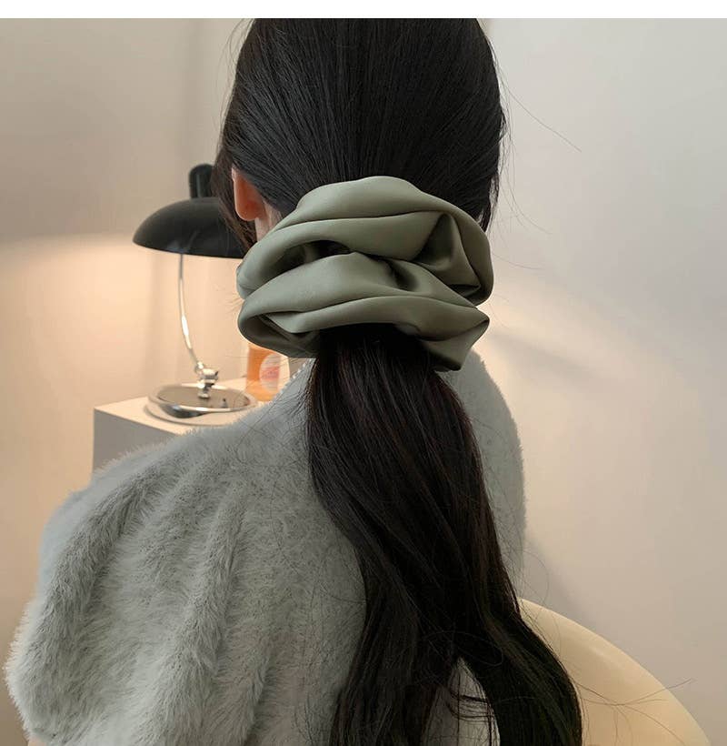 Oversized Satin Scrunchie - Soft Silk Hair Tie for Women