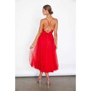 Red Tulle Ballerina MIDI Dress
