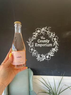 saintly rosé sparkling mini bottle individual
