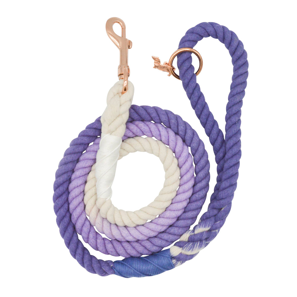 SASSY WOOF - Dog Rope Leash - Ombre Purple