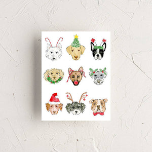Almeida Illustrations - Merry Dogs Christmas Holiday Greeting Card
