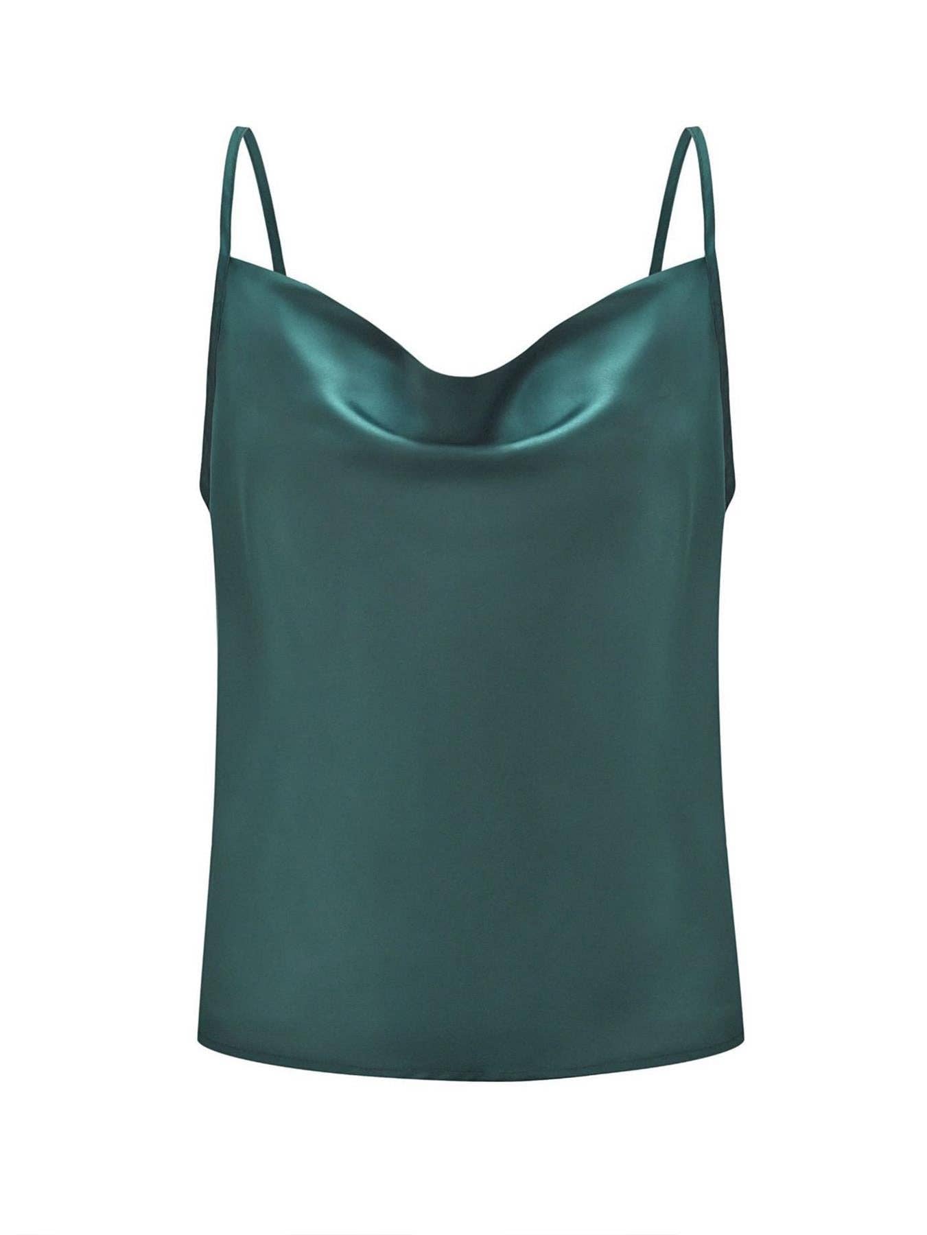 Emerald Cowl Neck Cami Top