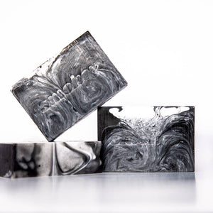 
                
                    Load image into Gallery viewer, Charcoal Marble Soap - Tobacco-Vanilla Scented
                
            