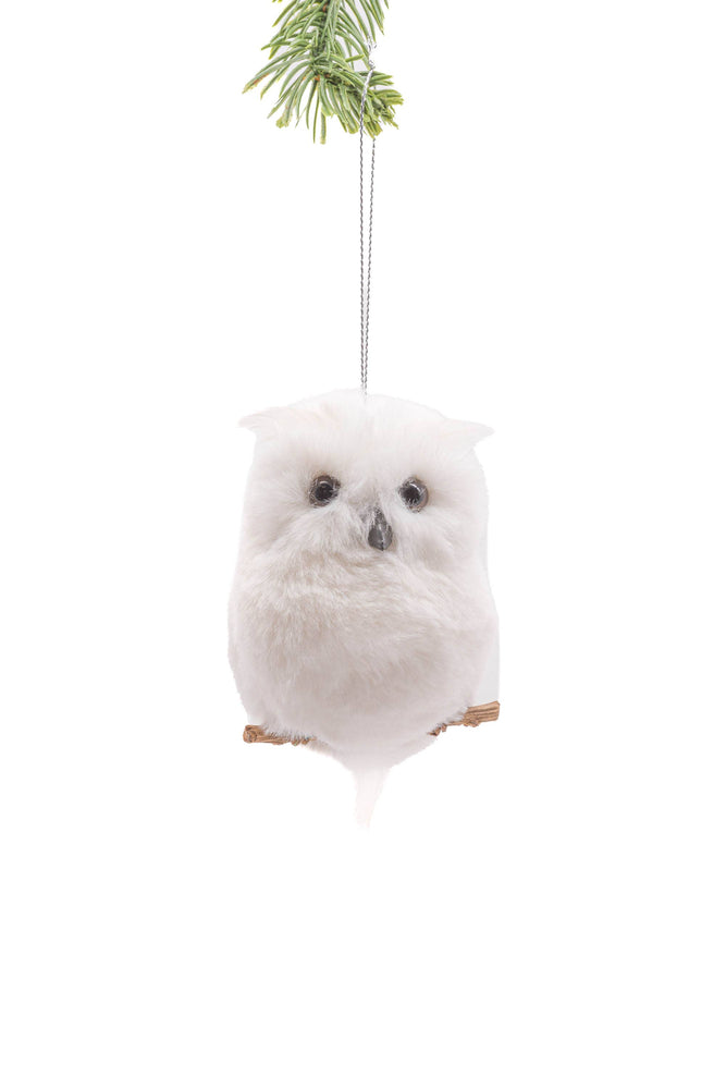 Ornament - White Hanging Owl