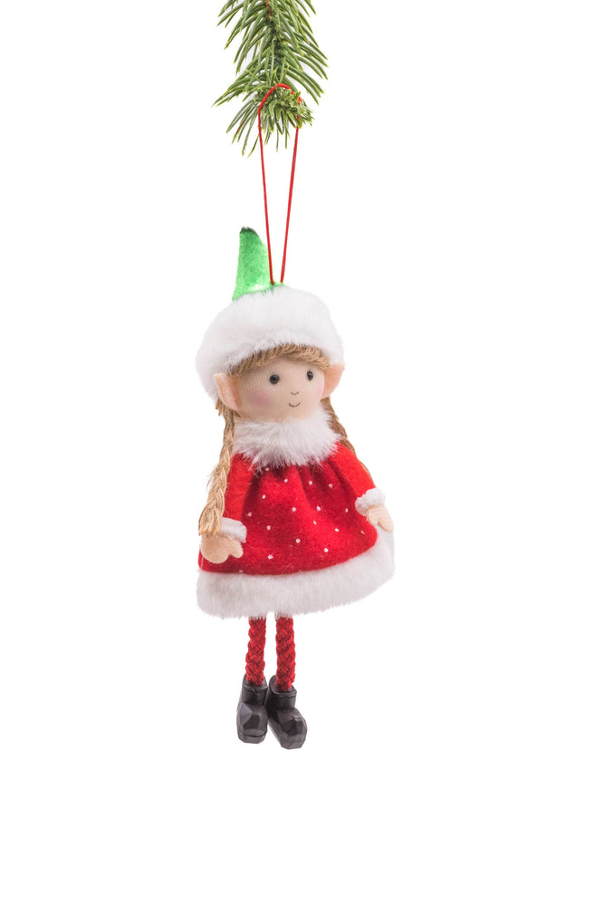 Ornament - Red Hanging Strawberry Elf