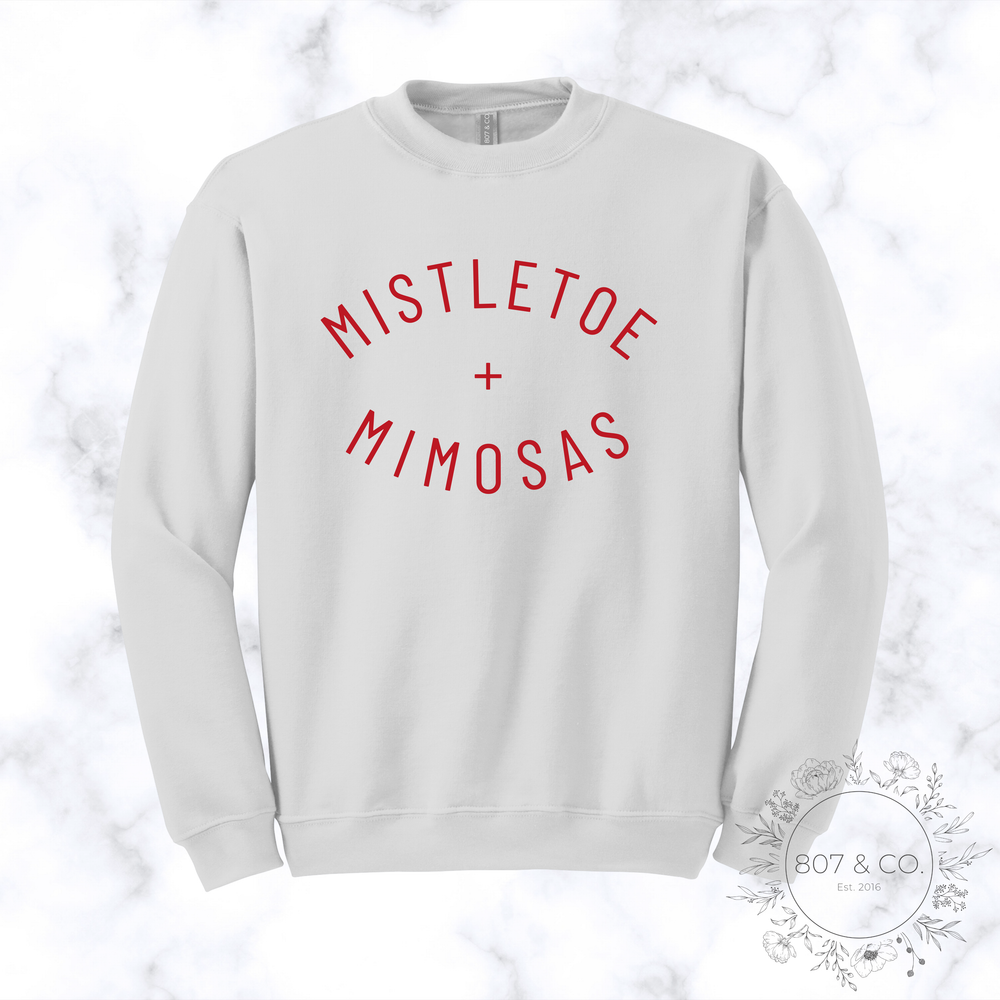 
                
                    Load image into Gallery viewer, Everyday White Crew Neck Sweater | Mistletoe + Mimosas:
                
            