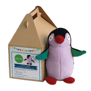 Cate & Levi make your own stuffed animal kit with stuffed penguin