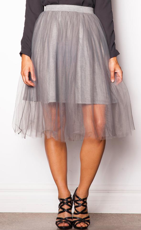 
                
                    Load image into Gallery viewer, Dancing on Air - Grey Tulle Skirt
                
            