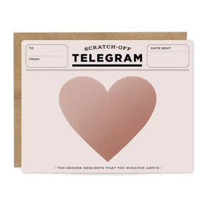 Telegram Scratch-Off Card - Box Set of 6