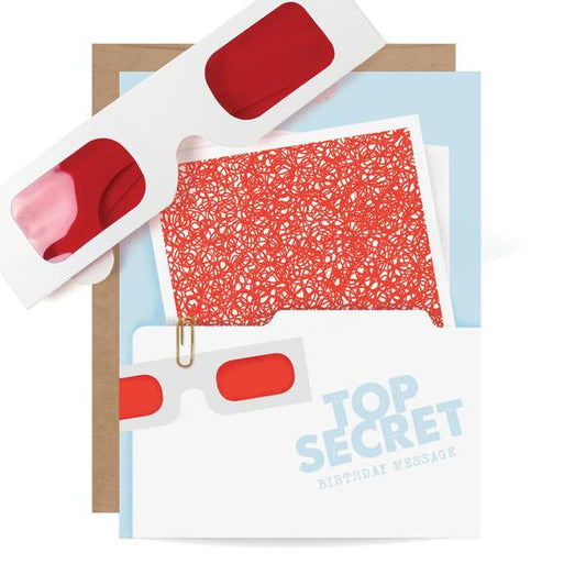 Top Secret Decorder Birthday Card