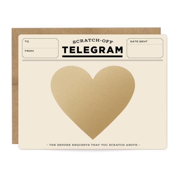 Telegram Scratch-Off Card - Box Set of 6