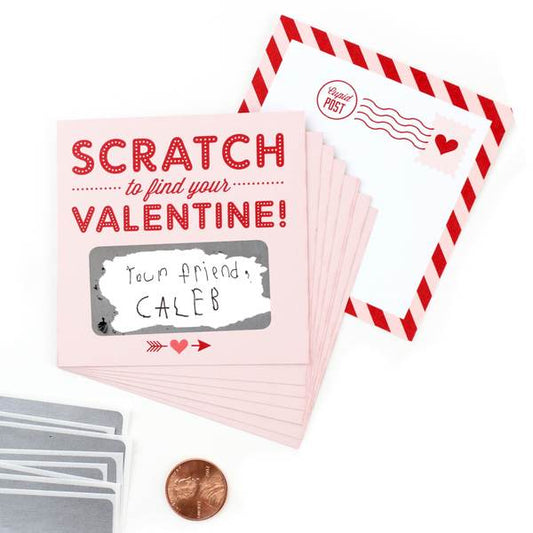 Cartes à gratter de la Saint-Valentin - Boîte de 18