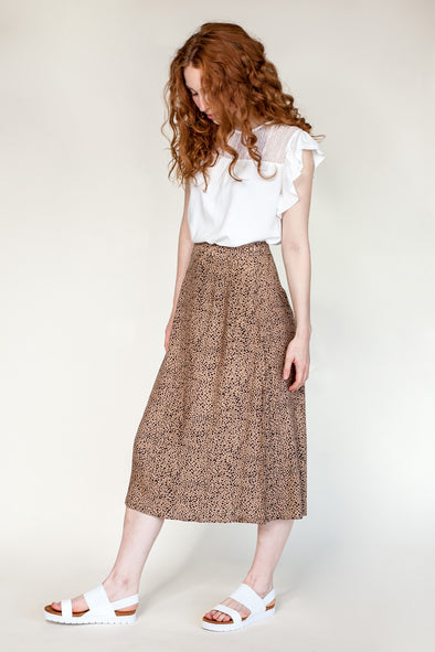 Pink Martini the Sahara Skirt speckled pencil skirt in beige