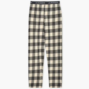 
                
                    Load image into Gallery viewer, Cream Plaid Men&amp;#39;s Jersey Pajama Pants
                
            