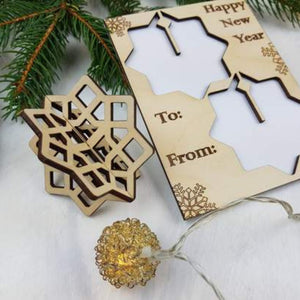 
                
                    Load image into Gallery viewer, Ornament 3D Wooden Card
                
            
