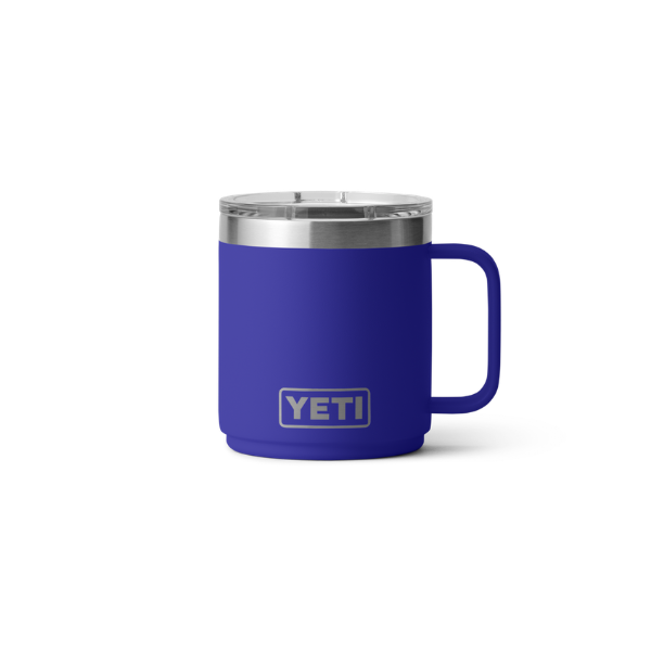 YETI 10oz/295mL travel mug with handle and mag slider lid in offshore blue