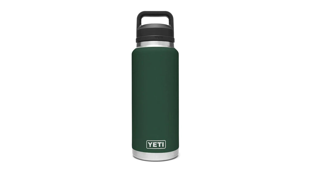 YETI 36oz/1L bottle with chug cap in northwoods green