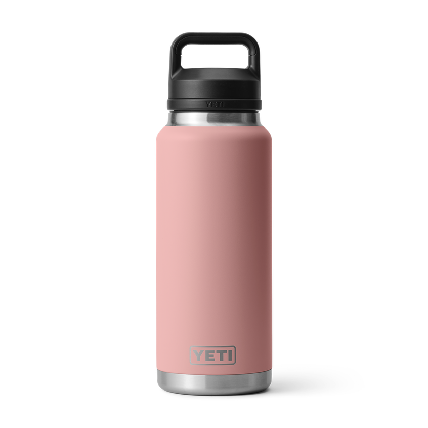 YETI 36oz/1L bottle with chug cap in sandstone pink