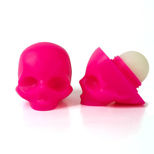 
                
                    Load image into Gallery viewer, Rebels Refinery - Pink Skull Lip Balm 100 % Natural Mint/Vanilla/Passion Fruit
                
            