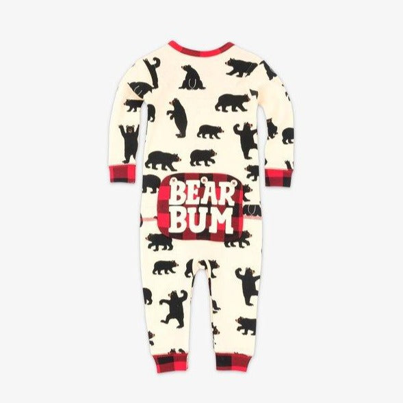 Black Bears Baby Union Suit - Bear Bum