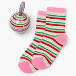 Candy Cane Stripe: Kid's Socks in Ball