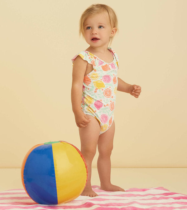 Citrus Baby Ruffle Swimsuit