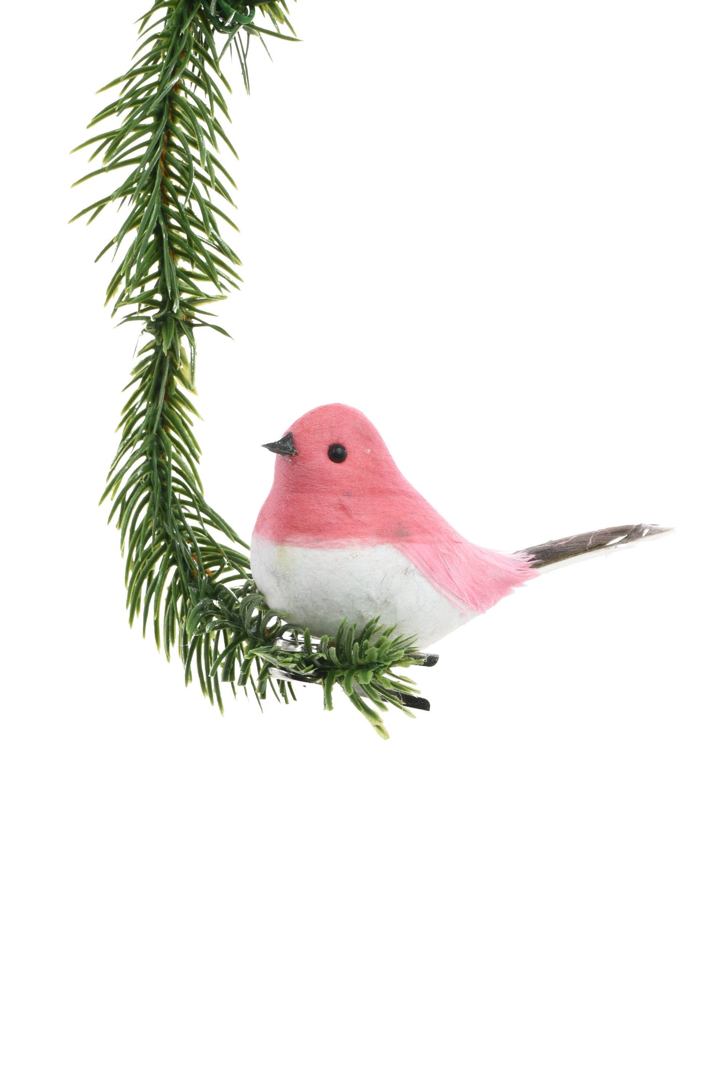 Ornament Clip - Pink Small Bird