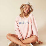 Lake Life Vintage Thermal Pullover Oversized Sweatshirt