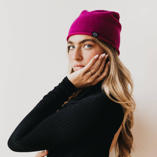 Pretty Simple - Rolled Edge Cashmere Beanie