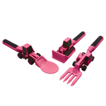 Constructive Eating - Set of 3 Pink Construction Utensils