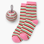 Candy Cane Stripe - Women's Socks in Ball