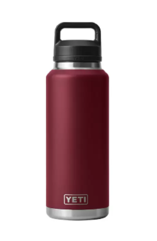 YETI 46 oz/1.36L bottle in harvest red with chug cap