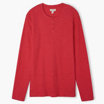 Red Men's Waffle Henley