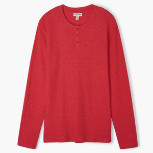 
                
                    Load image into Gallery viewer, Red Men&amp;#39;s Waffle Henley
                
            