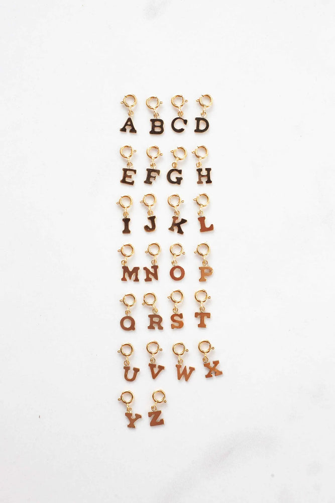 
                
                    Load image into Gallery viewer, Letter 14k gold-filled alphabet letter charms
                
            
