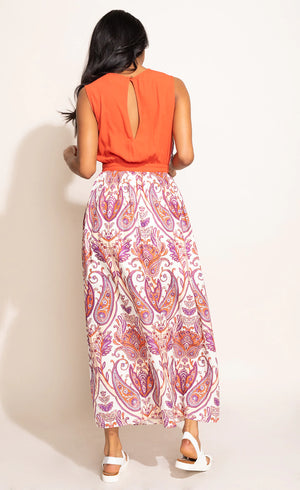 Pink paisley hot sale maxi dress