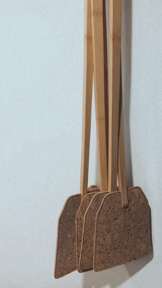 Bamboo and Cork Fly Swatter