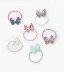 Shimmer Bows Hair Elastic Pack