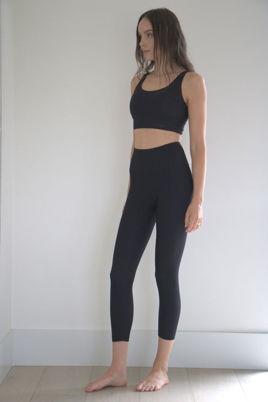 PRIV - High Rise Ribbed Leggings/ Night