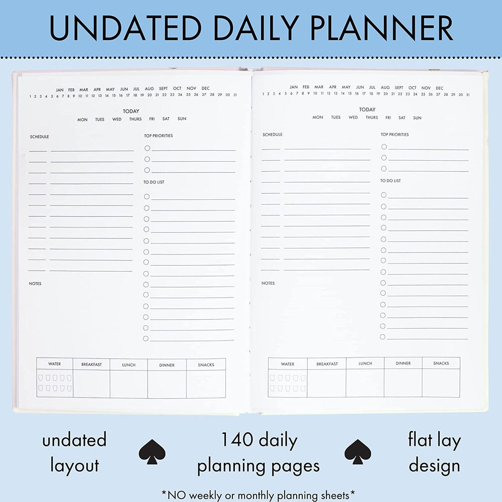 Gold Dot with Script Daily To-Do Planner