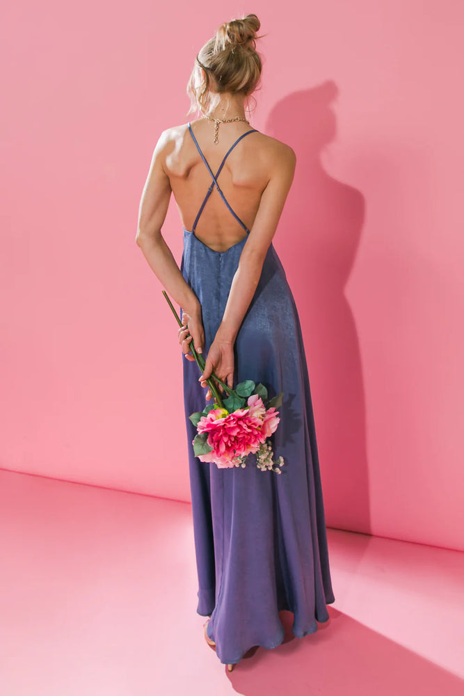 
                
                    Load image into Gallery viewer, Solid Satin Maxi Dress
                
            
