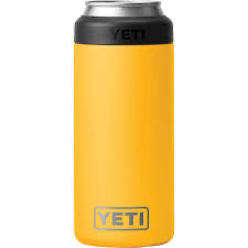 tall boy colster yeti beer tall can holder alpine yellow