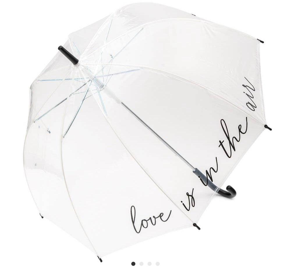 Love Is In The Air - Large Clear Plastic Dome Umbrella