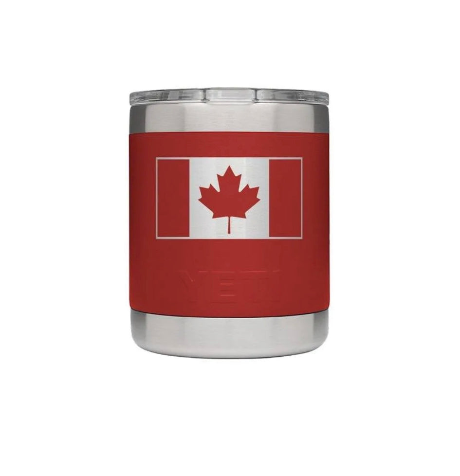 canada flag yeti 10 ounce 295 mL lowball rambler