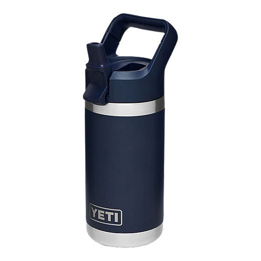 Yeti rambler Junior 12 ounce front view white background navy