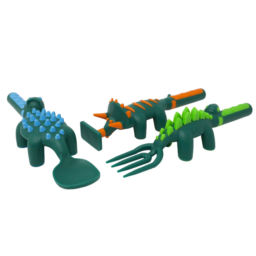 Constructive Eating: Set of 3 Dino Utensils