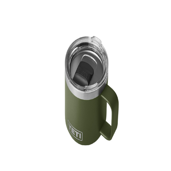 YETI 10oz/295mL travel mug with handle and mag slider lid in highlands olive