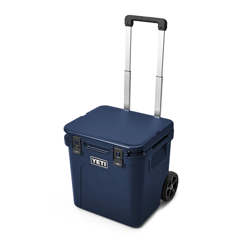 Yeti roadie 48 navy wheeled bear proof bad ass, save the day beach, ready parent approved, toddler ready cooler