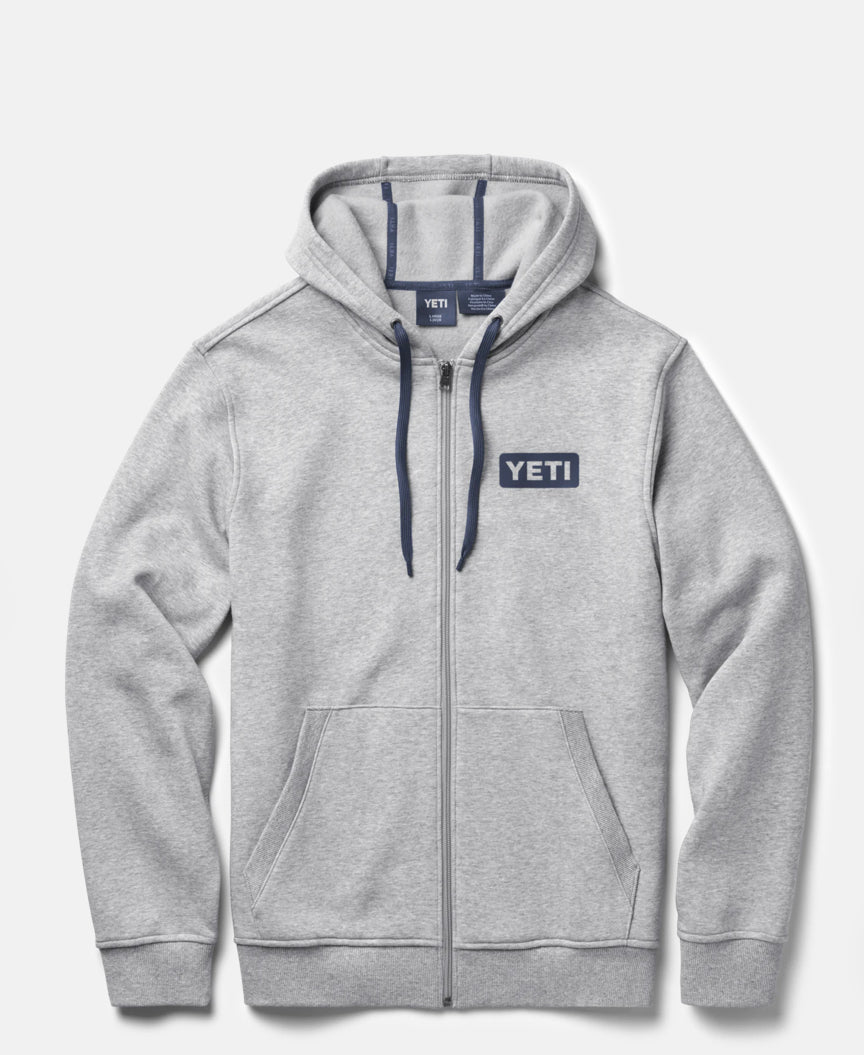 YETI Fleece Full Zip Hoodie - Grey