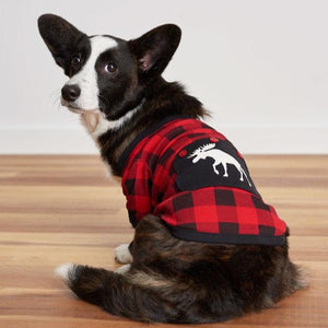
                
                    Load image into Gallery viewer, Moose On Buffalo Plaid - Dog Pajamas
                
            